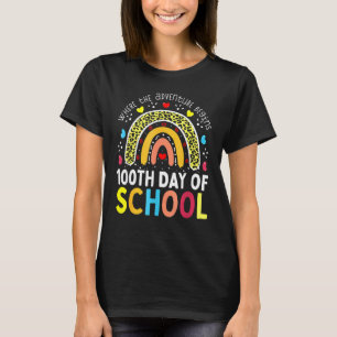 100th Day Of School Teacher 100 Days Smarter Leopa T-Shirt