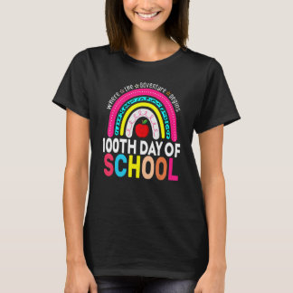 100th Day Of School Teacher 100 Days Smarter Leopa T-Shirt
