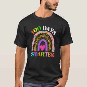 100th Day Of School Teacher  100 Days Smarter Rain T-Shirt