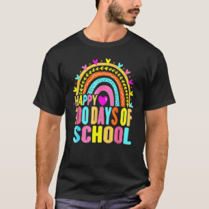 100th Day Of School Teacher 100 Days Smarter Rainb T-Shirt