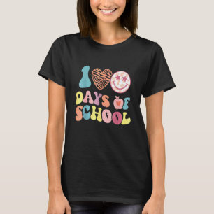 100th Day Of School Teacher 100 Days Smarter Retro T-Shirt