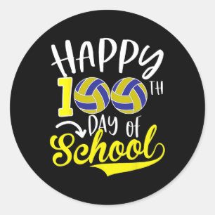 100th Day Of School Teacher 100 Days Smarter Volle Classic Round Sticker