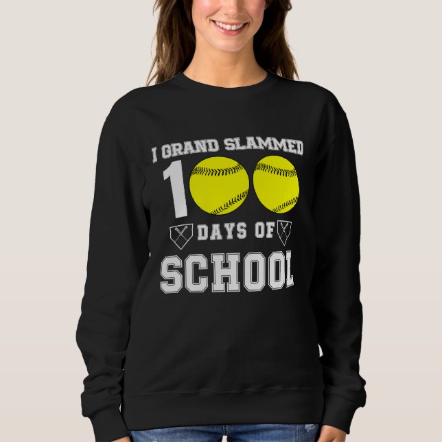 100th Day of School Teacher Coach Kids Child 100 D Sweatshirt (Front)