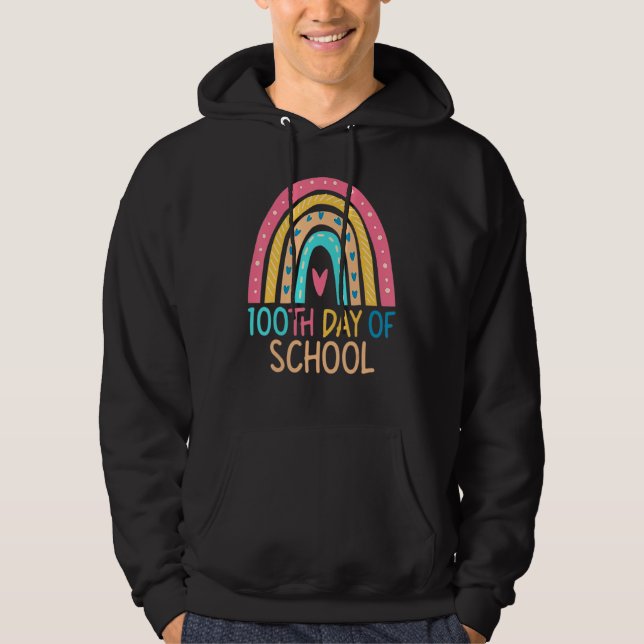 100th Day Of School Teacher College 100 Days Smart Hoodie (Front)