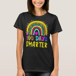 100th Day Of School Teacher Cute Rainbow 100 Days  T-Shirt