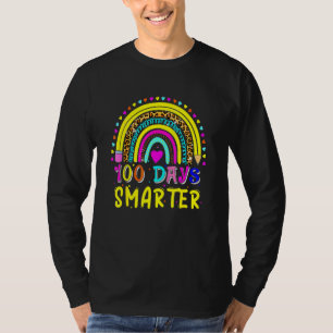 100th Day Of School Teacher Cute Rainbow 100 Days T-Shirt