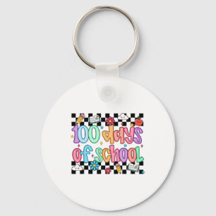 100th Day Of School Teacher Kid Funny 100 Days Coq Key Ring