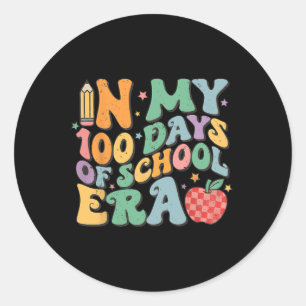 100th Day Of School Teacher Kid In My 100 Days Of Classic Round Sticker