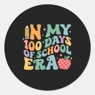 100th Day Of School Teacher Kid In My 100 Days Of Classic Round Sticker