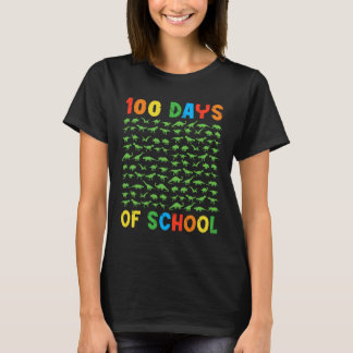 100th Day Of School Teacher Kids 100 Days Dinosaur T-Shirt
