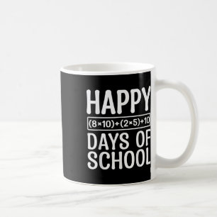 100th Day Of School Teacher Kids 100 Days Math Equ Coffee Mug