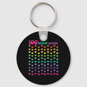 100th Day Of School Teacher Kids 100 Days Math Num Key Ring