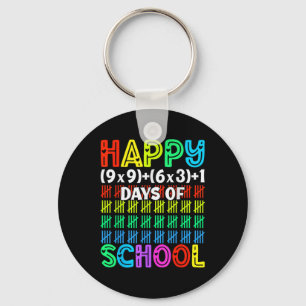 100th Day Of School Teacher Kids 100 Days Math Num Key Ring
