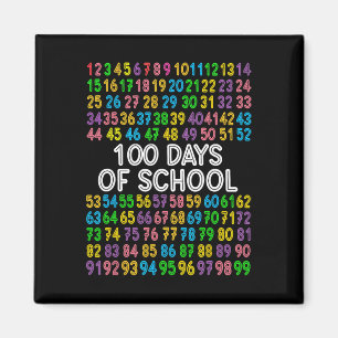 100th Day Of School Teacher Kids 100 Days Math Num Magnet