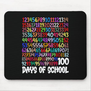 100th Day Of School Teacher Kids 100 Days Math Num Mouse Pad