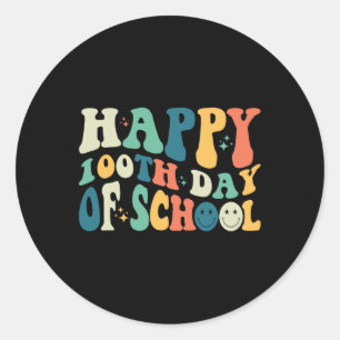 100th Day Of School Teacher Kids 100 Days Of Schoo Classic Round Sticker