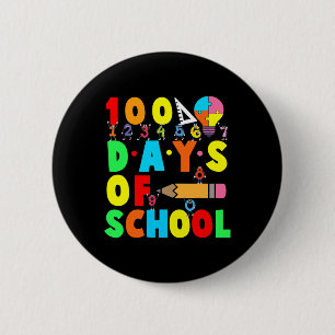 100th Day Of School Teacher Kids Child Happy 100 D 6 Cm Round Badge