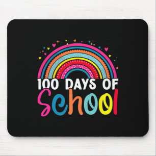 100th Day Of School Teacher Kids Retro Groovy 100 Mouse Pad