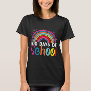 100th Day Of School Teacher Kids Retro Groovy 100 T-Shirt