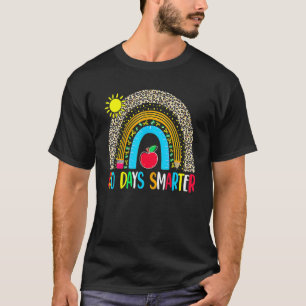 100th Day Of School Teacher Leopard Rainbow 100 Da T-Shirt