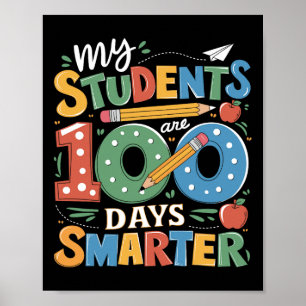 100th Day Of School Teacher My Students Are 100 Da Poster