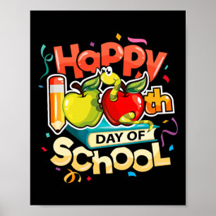 100th Day Of School Teacher Rainbow 100 Days Smart Poster