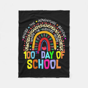 100th Day Of School Teacher Student 100 Days Smart Fleece Blanket