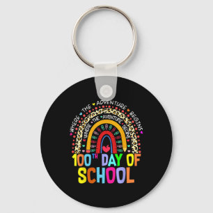 100th Day Of School Teacher Student 100 Days Smart Key Ring