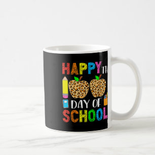 100th Day Of School Teacher Student Leopard 100 Da Coffee Mug