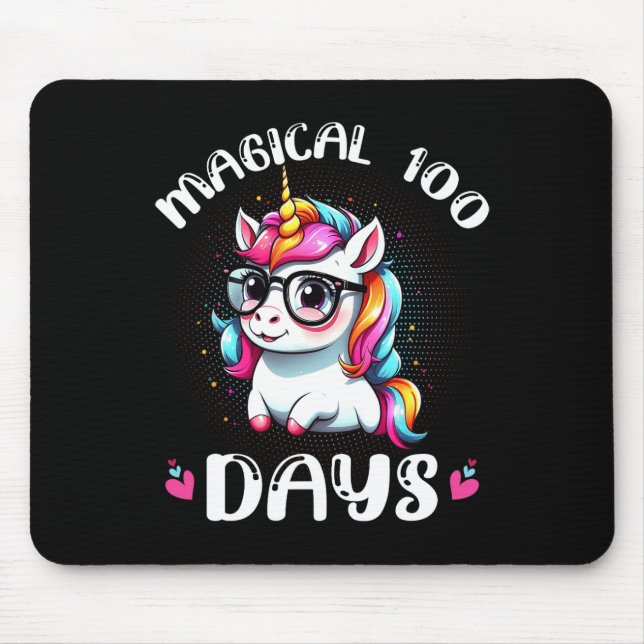 100th Day Of School Teacher Student Magical 100 Da Mouse Pad (Front)