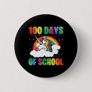 100th Day Of School Teacher Unicorn Kids 100 Days 6 Cm Round Badge