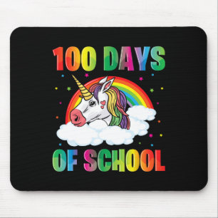 100th Day Of School Teacher Unicorn Kids 100 Days Mouse Pad