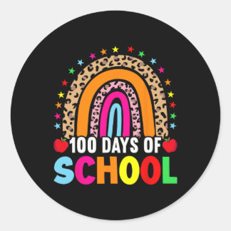 100th Day Of School Teachers 100 Days Smarter Rain Classic Round Sticker