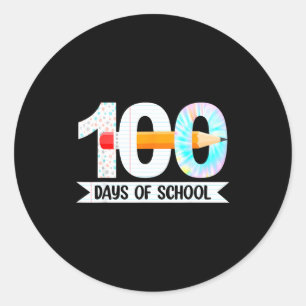 100th Day Of School Teachers Students 100 Days Of  Classic Round Sticker