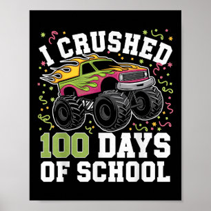 100th Day Of School Truck Party Outfit For Kids Bo Poster