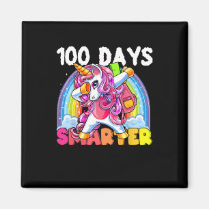 100th Day Of School Unicorn 100 Days Smarter Kinde Magnet