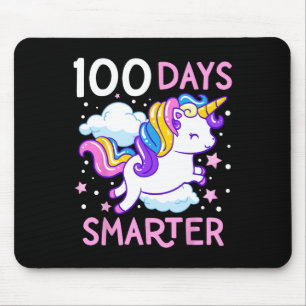 100th Day of School Unicorn 100 Days Smarter Kinde Mouse Pad
