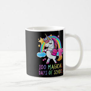 100th Day Of School Unicorn 100 Magical Days Rainb Coffee Mug