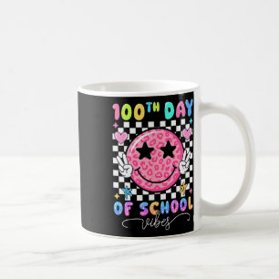 100th Day Of School Vibes Cute Smile Face 100 Days Coffee Mug