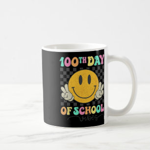 100th Day Of School Vibes Cute Smile Face 100 Days Coffee Mug