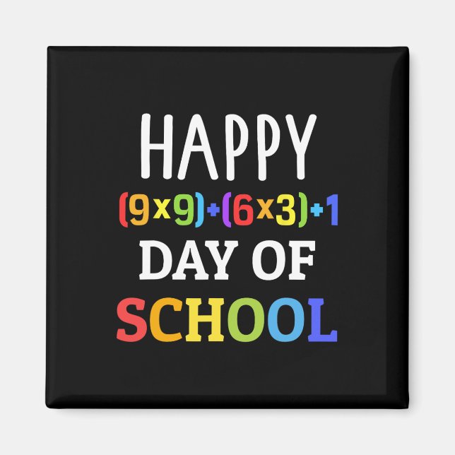 100th Day Of School With Math Formula For 100 Days Magnet (Front)