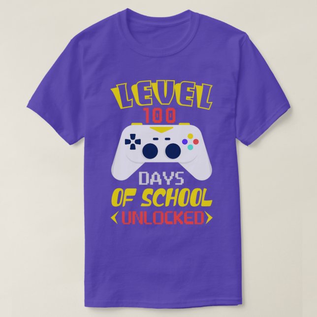 100th day of schoollevel 100 days of school unlock T-Shirt (Design Front)