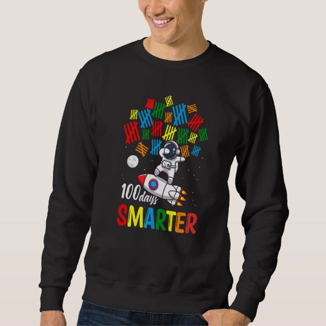 100th Day Smarter 100th Day Of School Dabbing Astr Sweatshirt (Front)