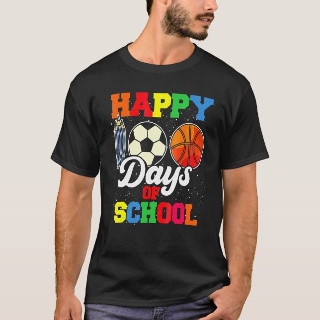 100th Day Student Boys Girls Basketball 100 Days O T-Shirt (Front)