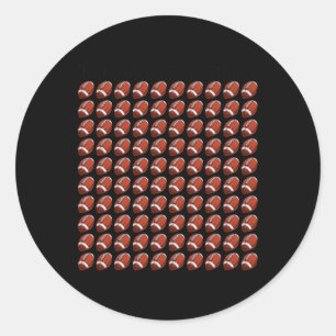100th Day Student Boys Girls Footbyll 100 Days Of Classic Round Sticker
