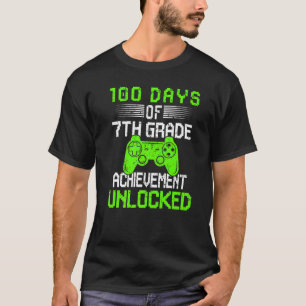 100th day video gamer 100 days of 7th grade unlock T-Shirt