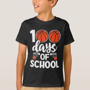 100th Days Of School Bysketbyll Kids Boys Novelty  T-Shirt