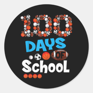 100th Days Of School Classic Round Sticker