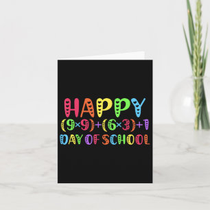 100th Days Of School Math Teacher Rainbow 100 Days Card