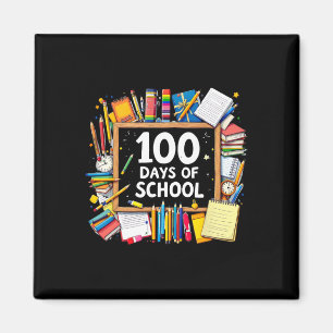 100th Days Of School Teacher Kids Happy 100 Day Sm Magnet